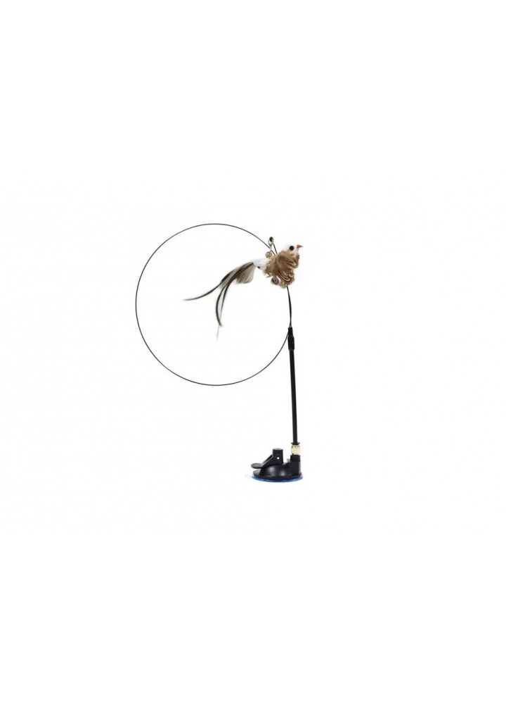 Іграшка для кота Інтерактивна пташка з присоскою 87 см BIRD CAPSBOARD